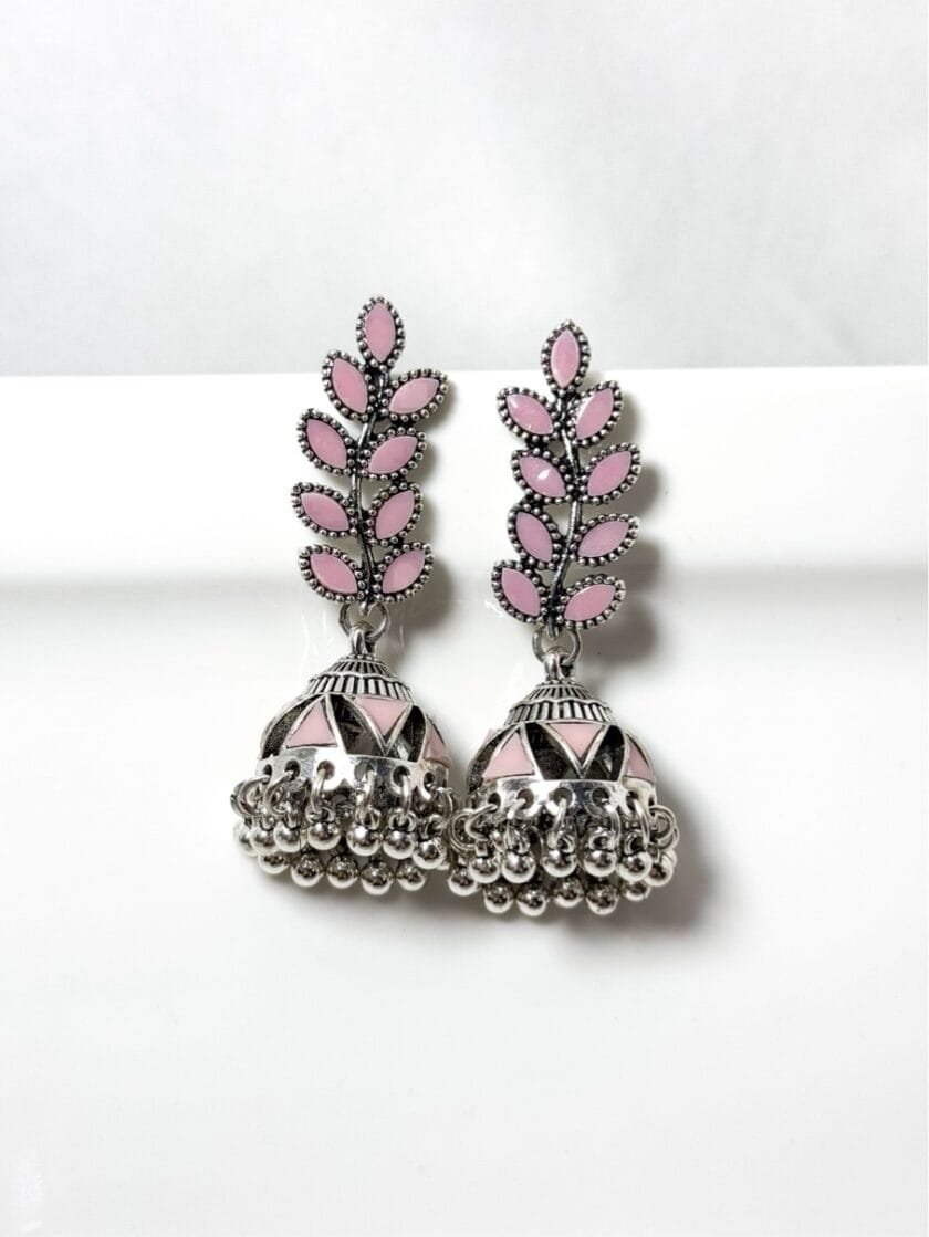 Jahanara jhumki silver (8 colors) - Image 9