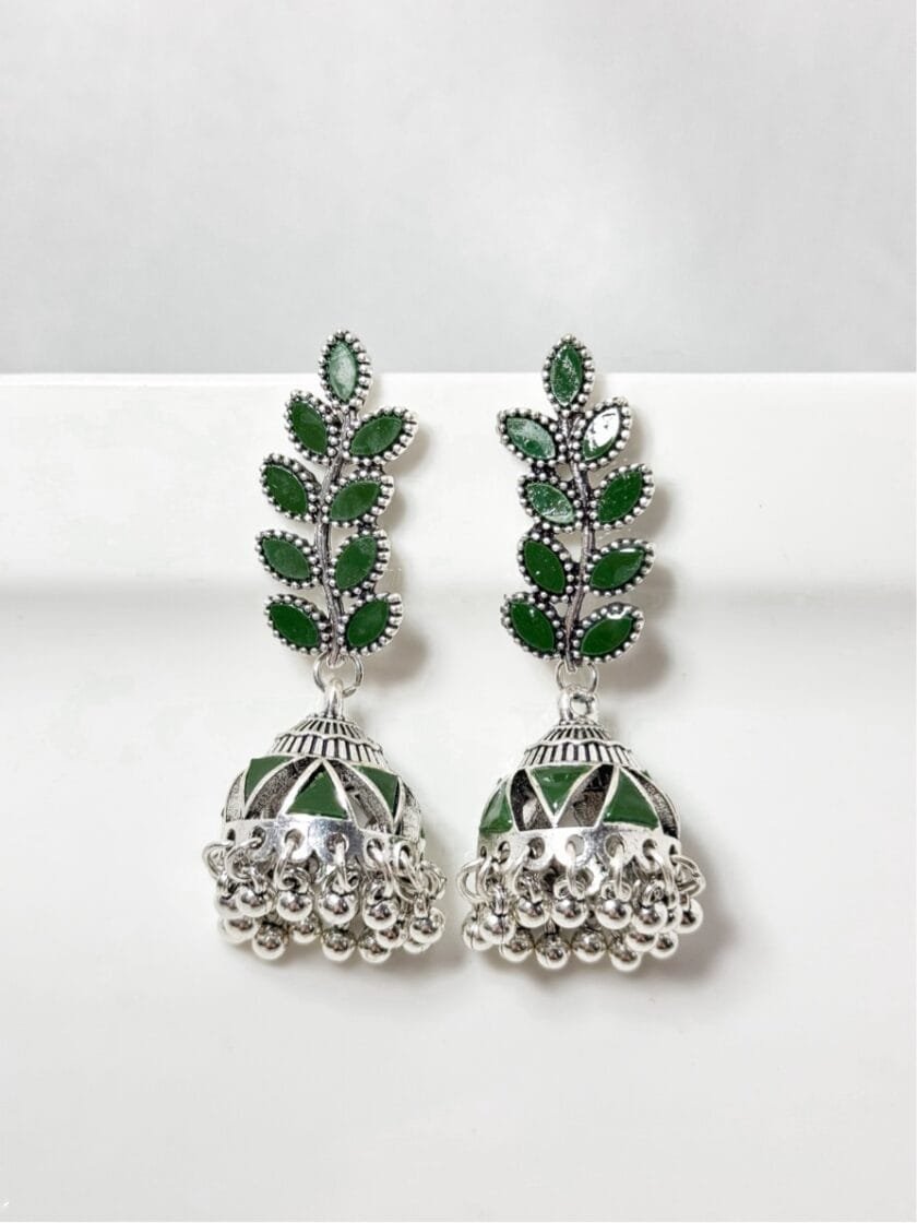 Jahanara jhumki silver (8 colors) - Image 10