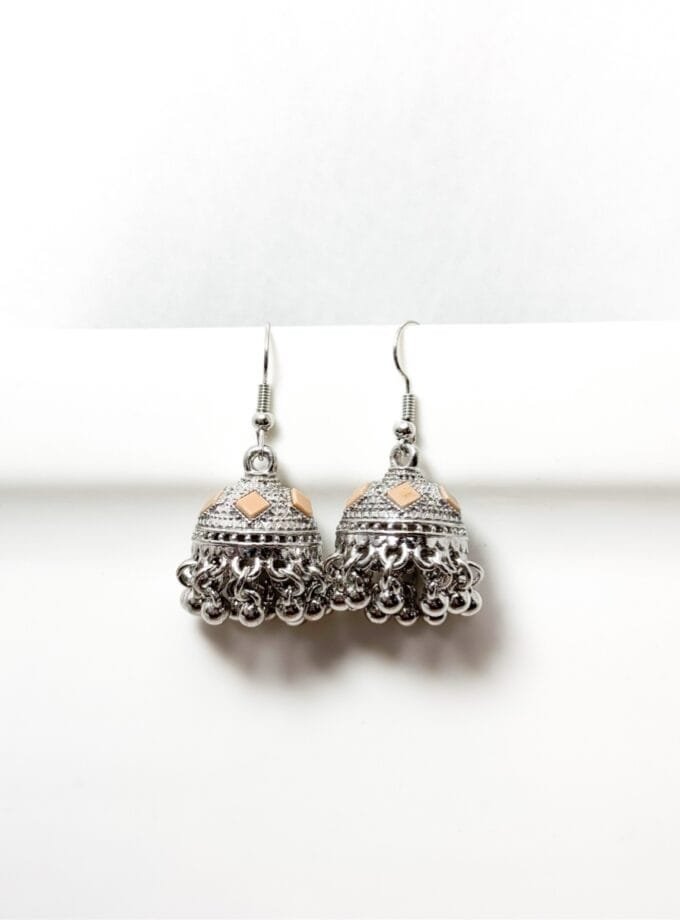 Anarkali silver jhumki ( 9 colors )