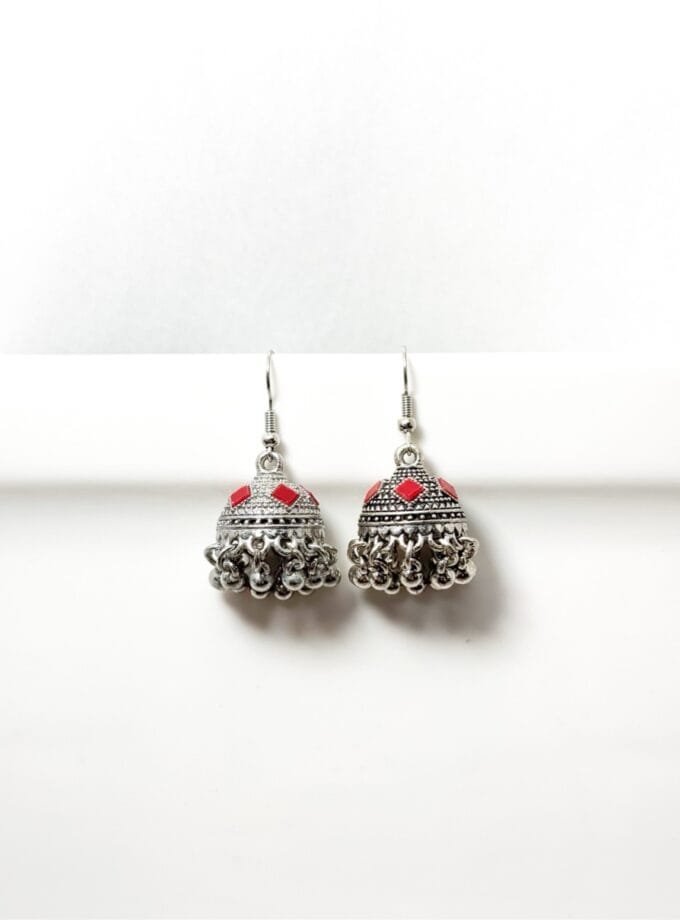 Anarkali silver jhumki ( 9 colors )