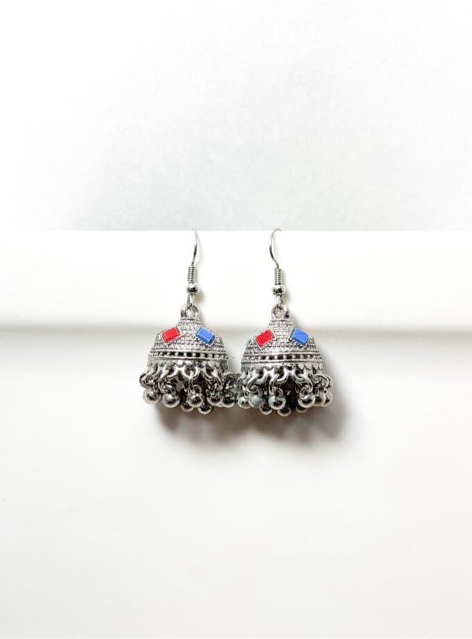 Anarkali silver jhumki ( 9 colors )