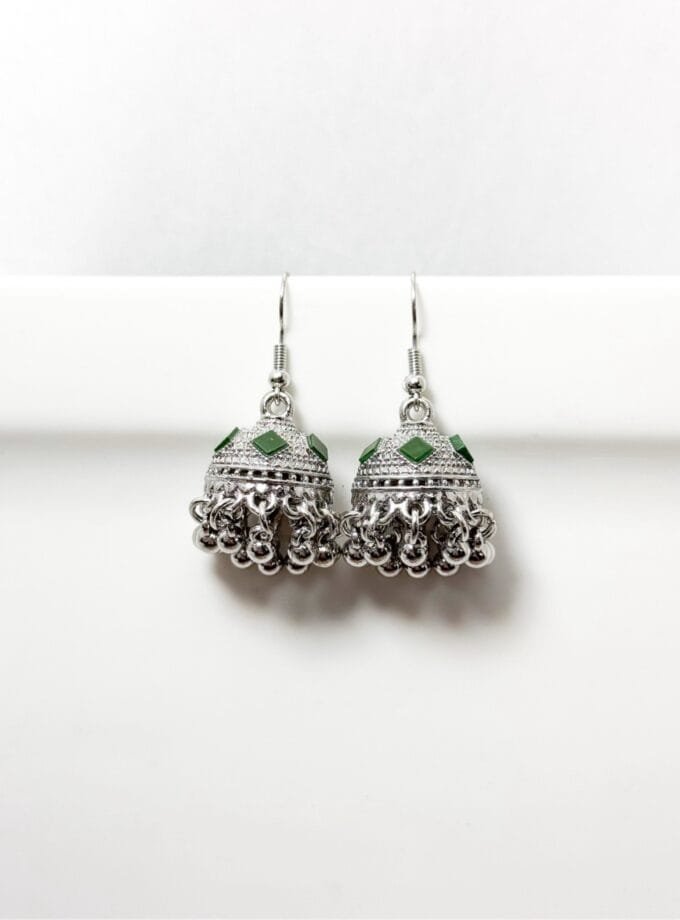 Anarkali silver jhumki ( 9 colors )