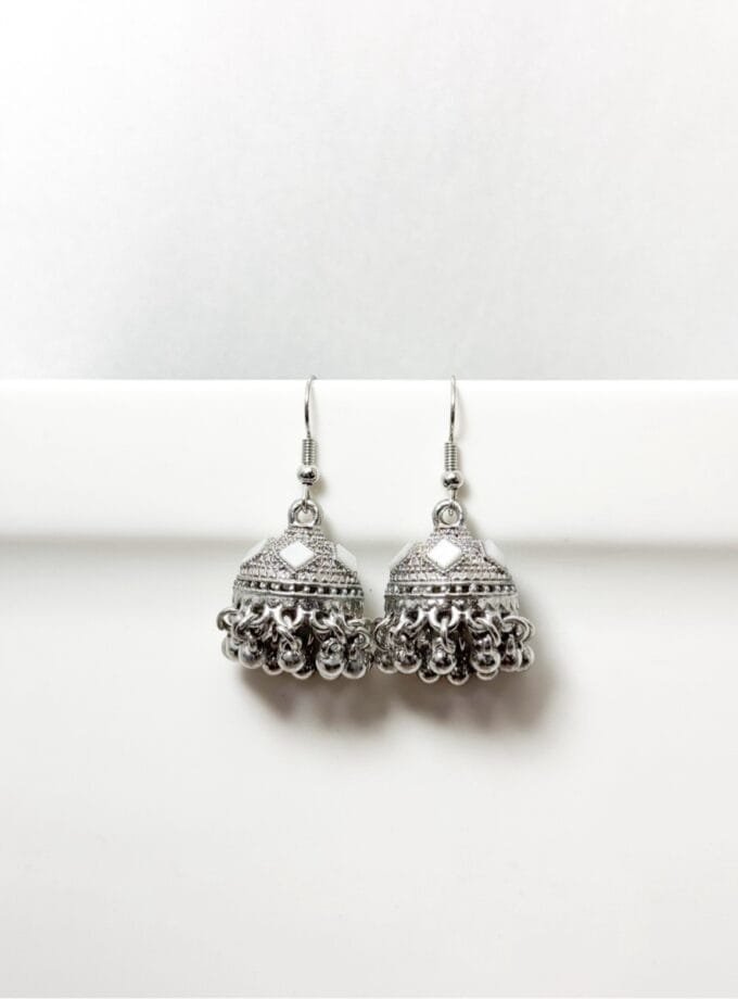 Anarkali silver jhumki ( 9 colors )