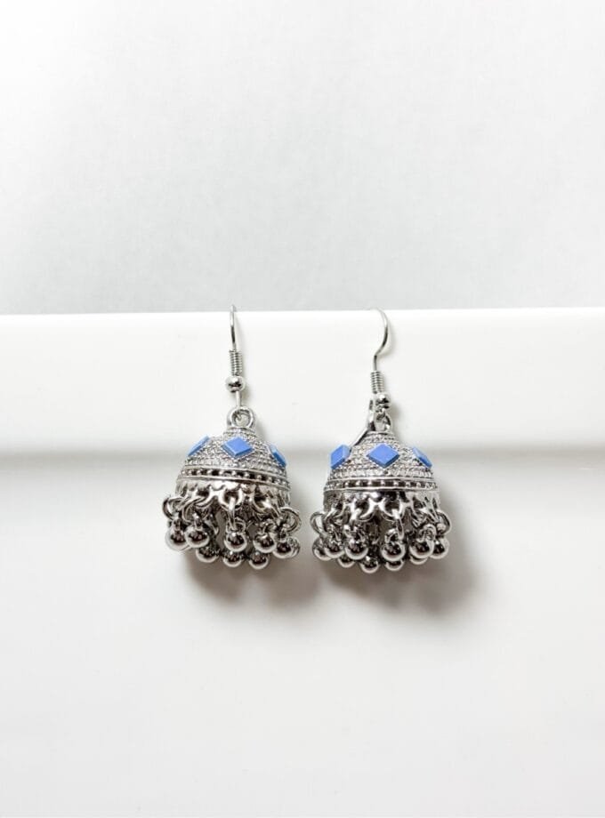Anarkali silver jhumki ( 9 colors )