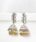 Jahanara jhumka silver pearls (7 colors) - Image 3