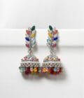 Jahanara jhumka silver pearls (7 colors) - Image 7