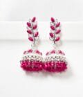 Jahanara jhumka silver pearls (7 colors) - Image 2