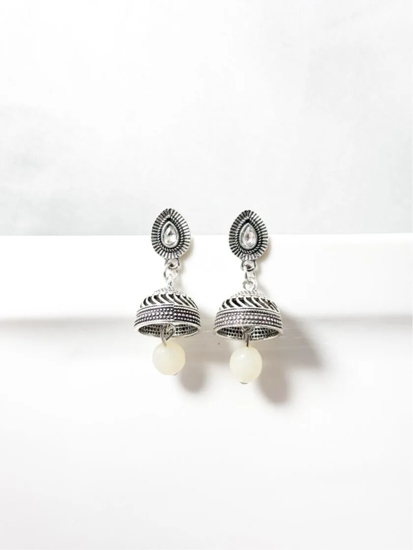 Paan jhumki silver - Image 3