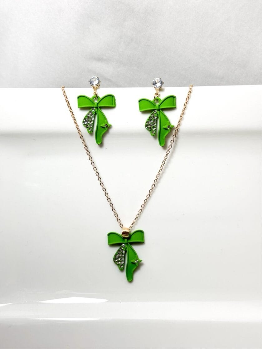 Kawaii bow pendant set - Image 3