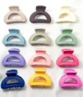 Korean semicircle matte hair clip