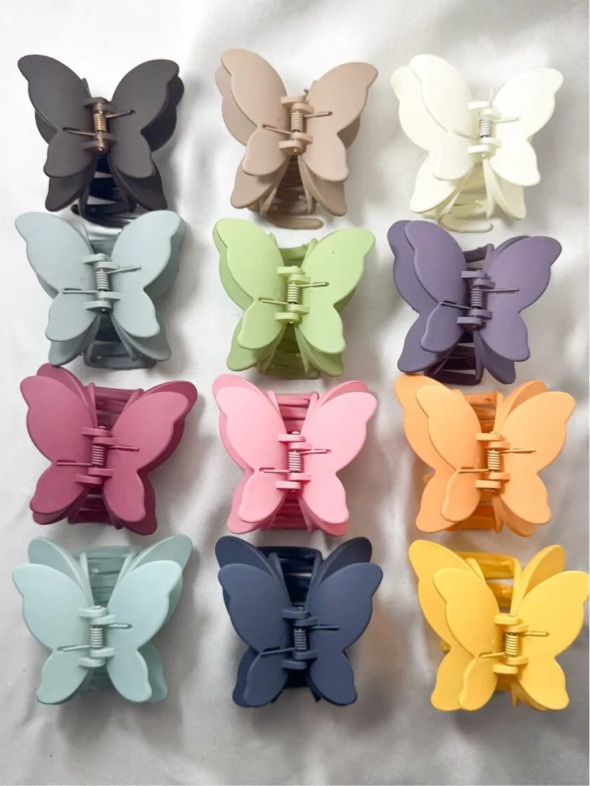 Korean matte butterfly hair clip large