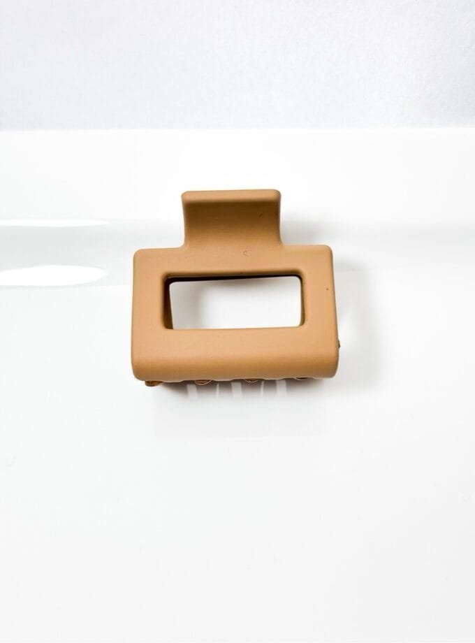Korean square matte hair clip