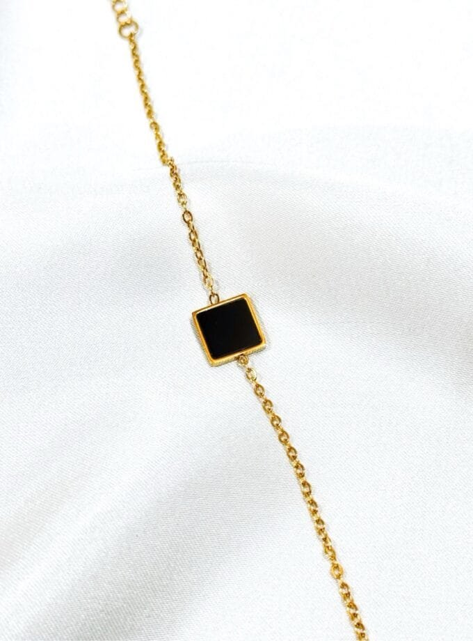Square dainty gold bracelet