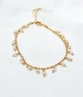 Minimal golden anklet