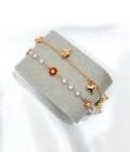 La fleur Double chain anklet gold