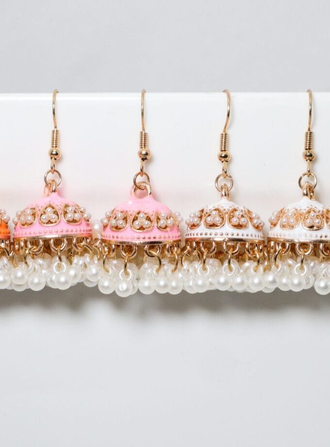 Matka jhumki pearls (12 colors) small