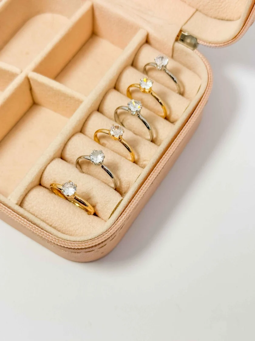Moissanite silver ring adjustable - Image 4