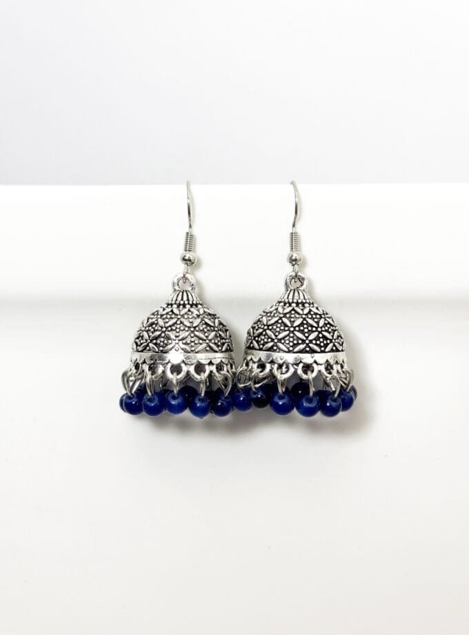 Gul bano jhumki silver (10 colors)