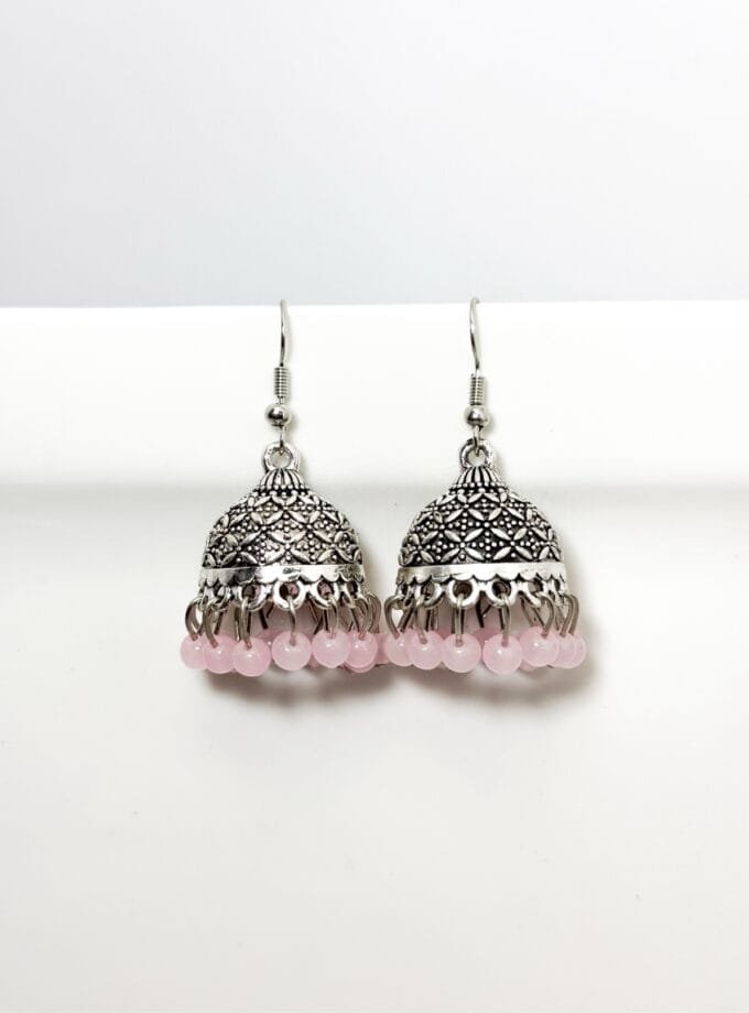 Gul bano jhumki silver (10 colors)