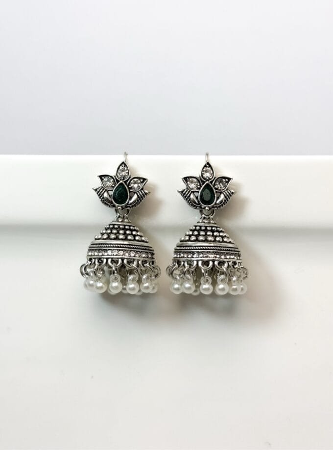 Gul e lela jhumki silver (7 colors)