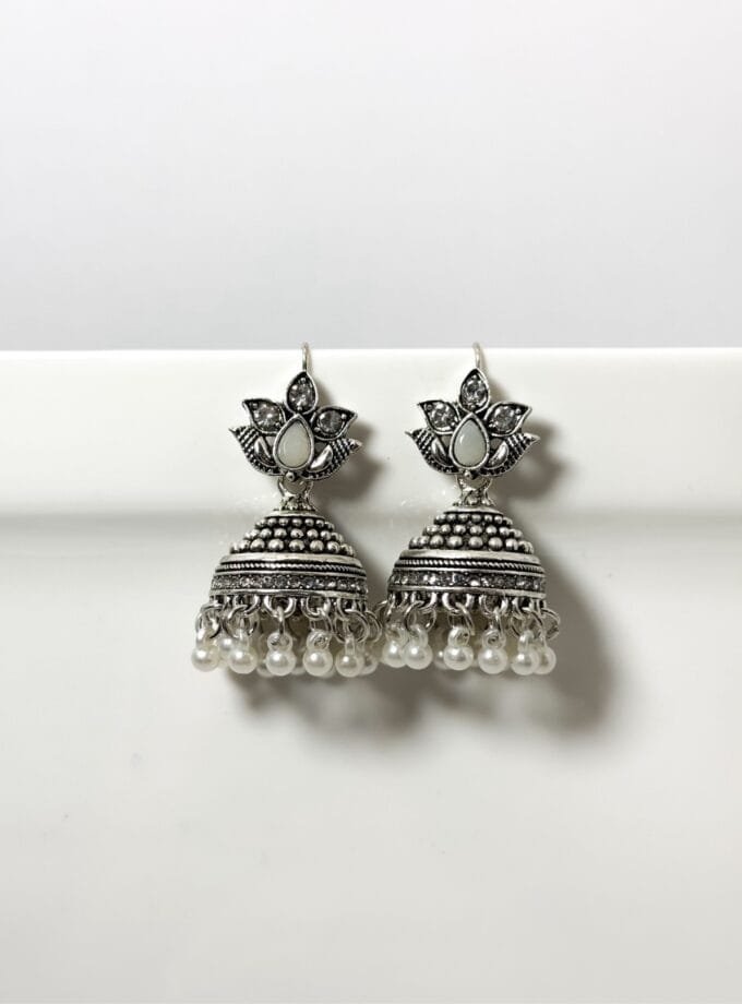 Gul e lela jhumki silver (7 colors)