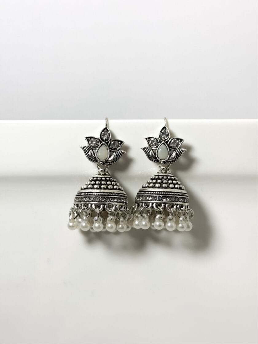 Gul e lela jhumki silver (7 colors) - Image 10