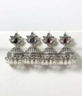 Gul e lela jhumki silver (7 colors) - Image 2