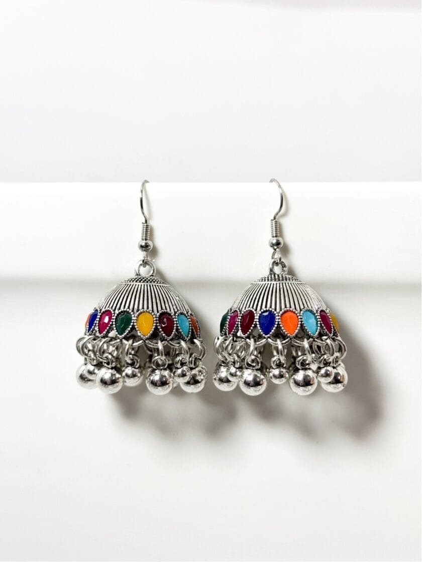 Multicoloured jhumka - Image 8