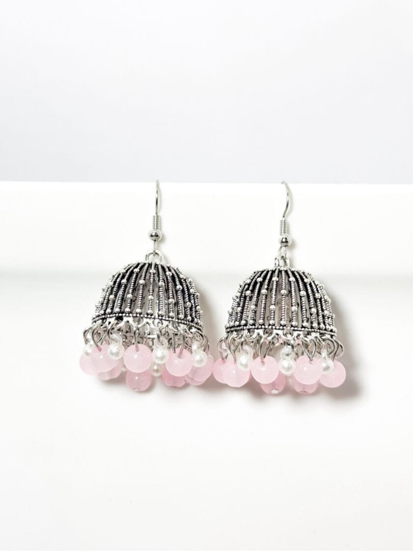 Bano matka silver jhumka (9 colors) - Image 9