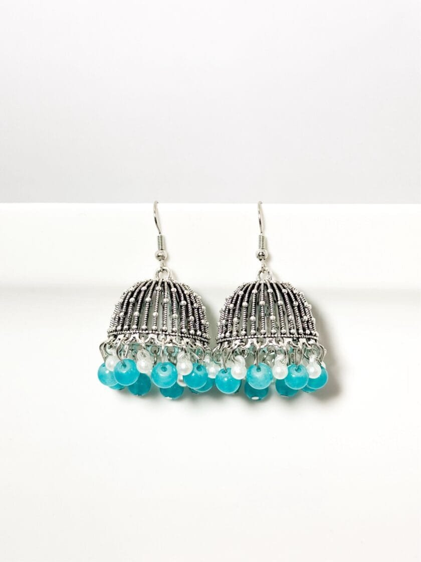 Bano matka silver jhumka (9 colors) - Image 6