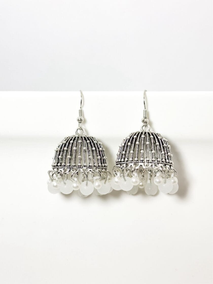 Bano matka silver jhumka (9 colors) - Image 4