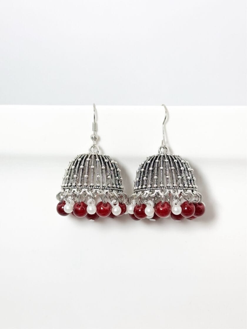 Bano matka silver jhumka (9 colors) - Image 5