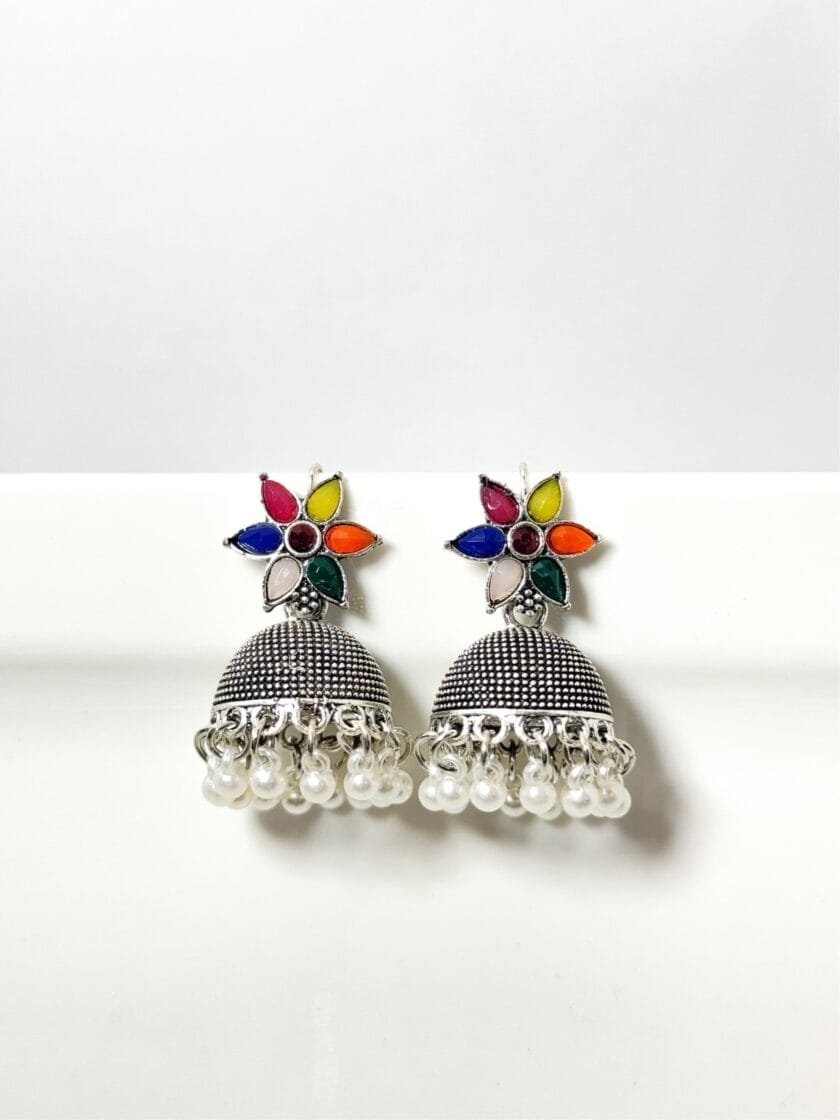 Multicoloured jhumka - Image 9