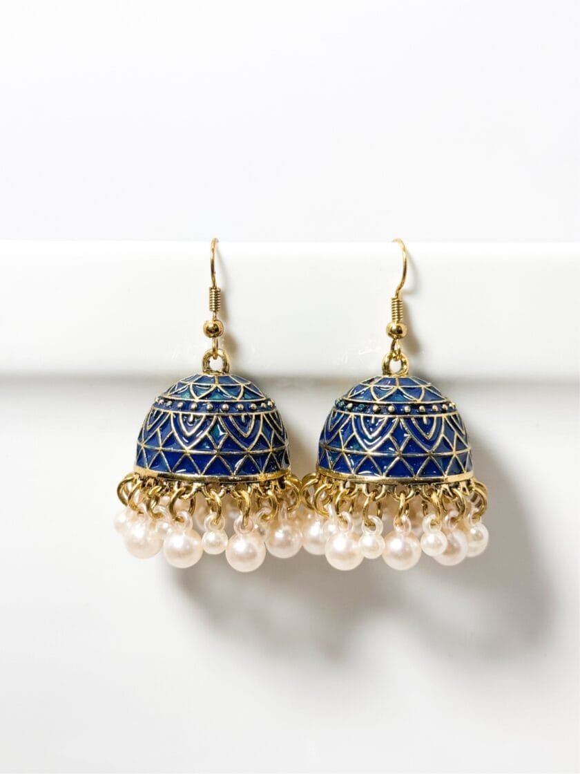Mehru matka golden jhumka (9 colors) - Image 3