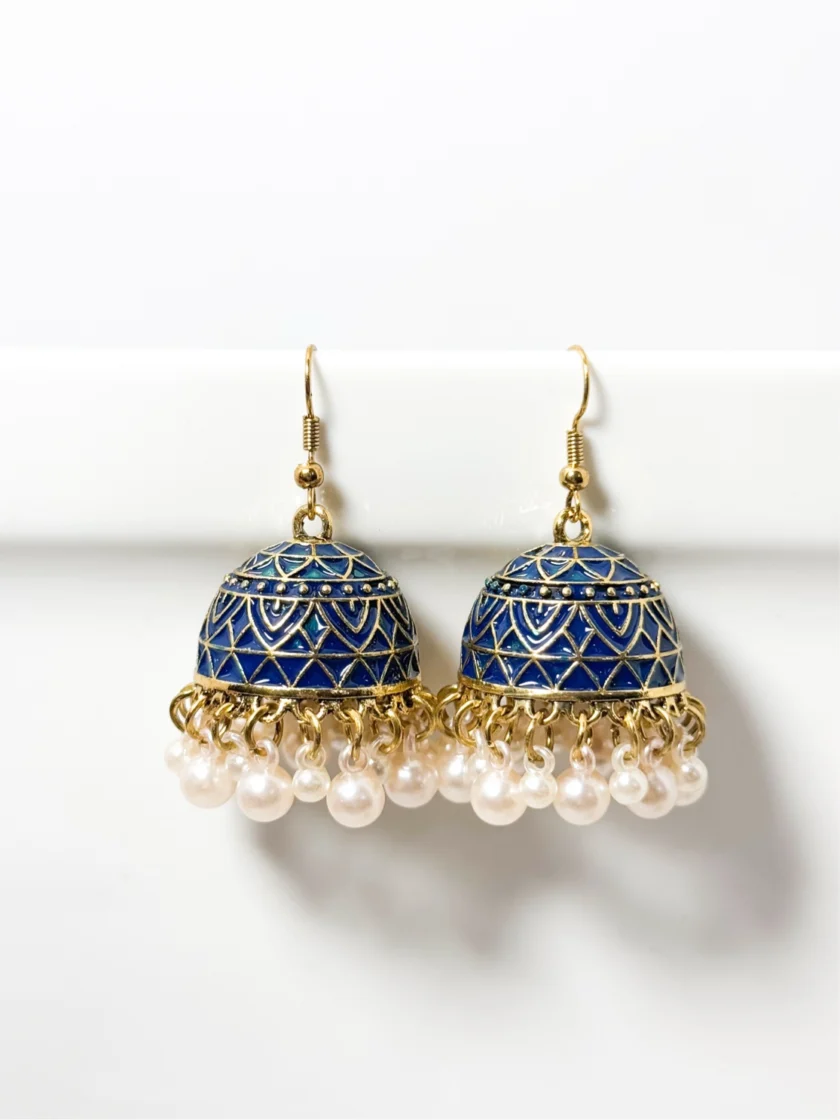 Mehru matka golden jhumka (9 colors) - Image 3