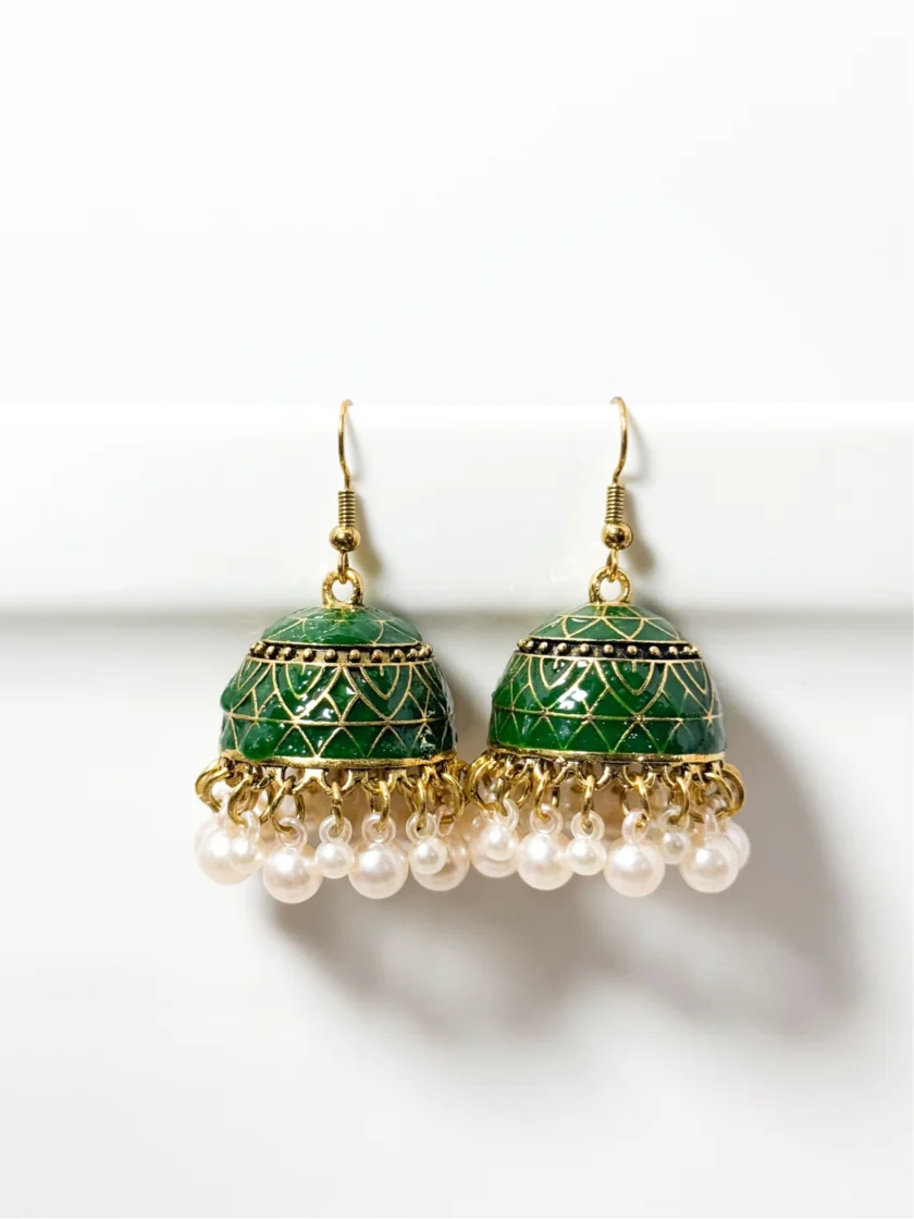 Mehru matka golden jhumka (9 colors) - Image 7