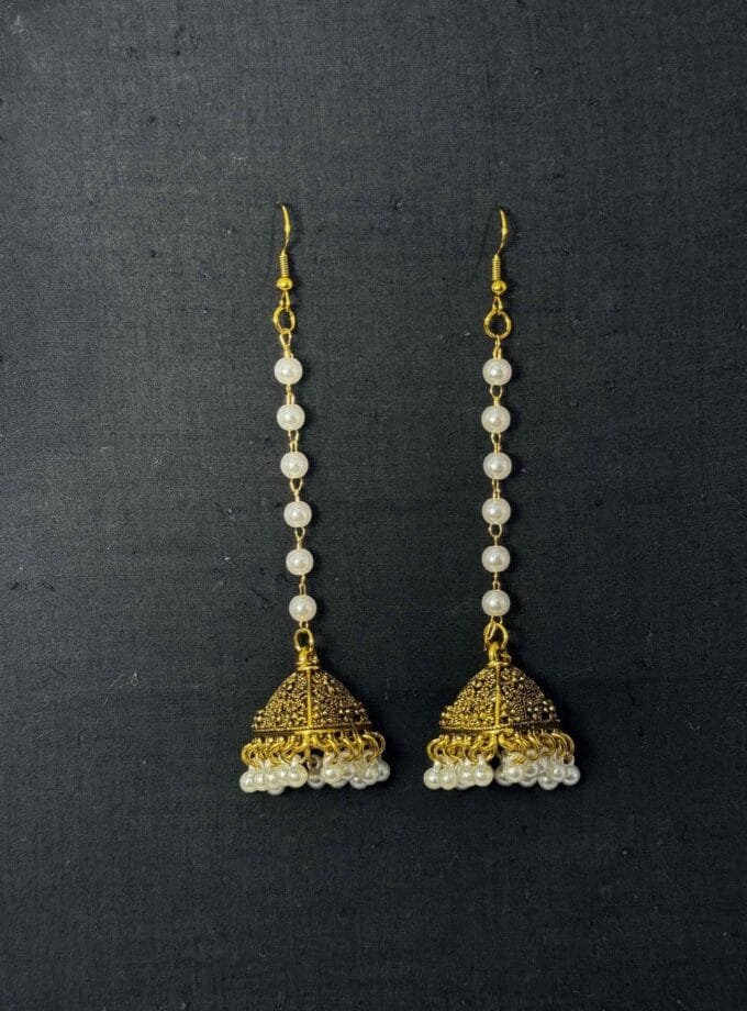 Noori tassel golden jhumka