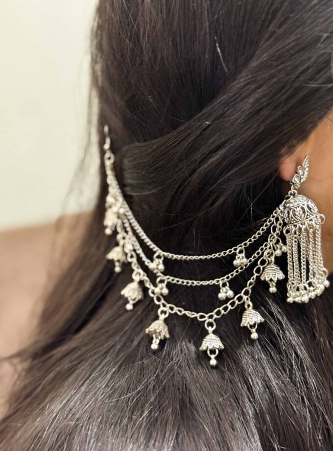 Silver saharay without jhumki