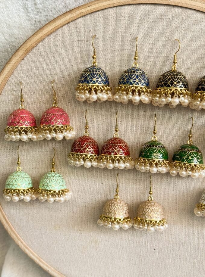 Mehru matka golden jhumka (9 colors)