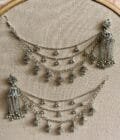 Silver saharay with jhumkay