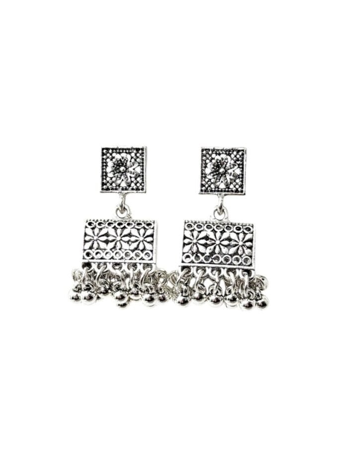 Mehru palki jhumki silver