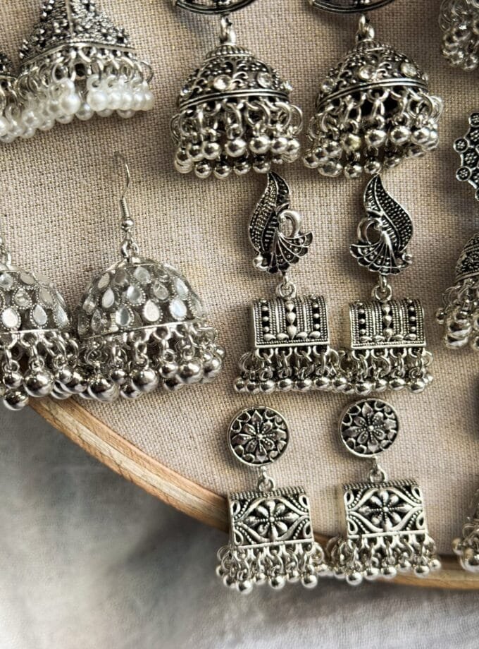 Silver Jhumki frame