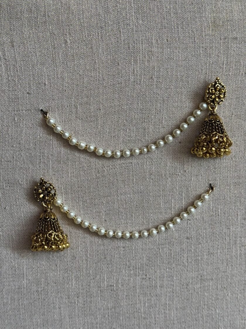 Madhubala jhumki with pearl sahara
