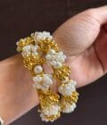 Gajra bangles pearl (pair)