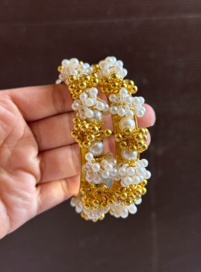 Gajra bangles pearl (pair)