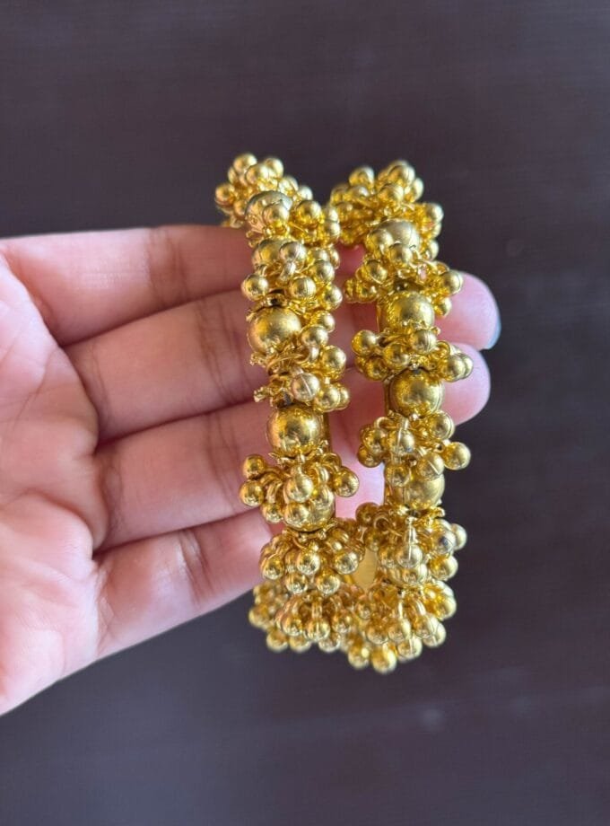 Gajra bangles golden (pair)