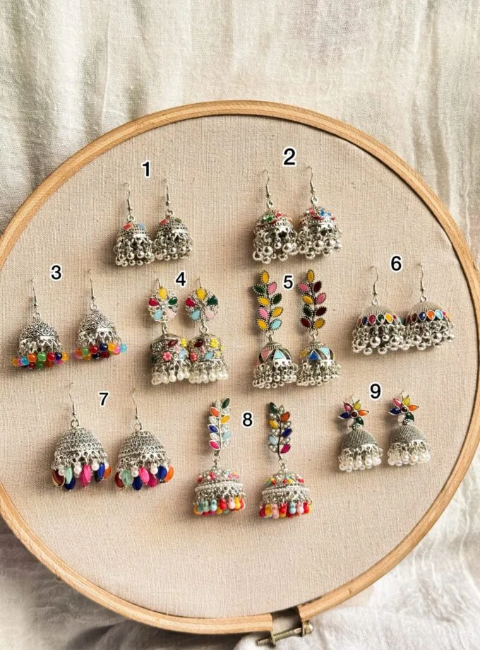 Multicoloured jhumka