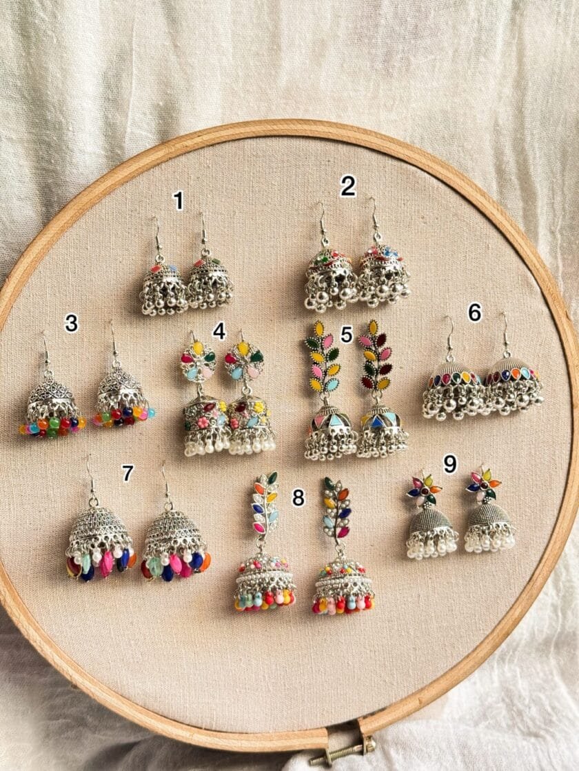 Multicoloured jhumka