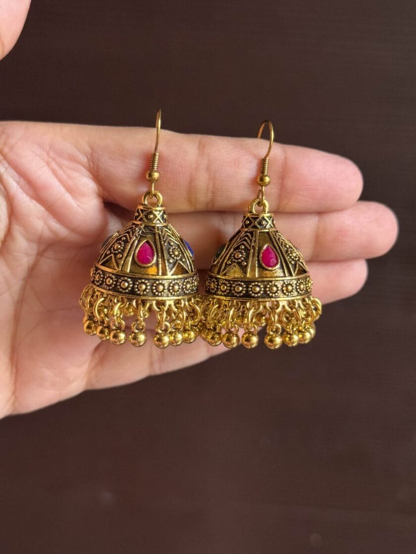 Zara Multicolor antique jhumki