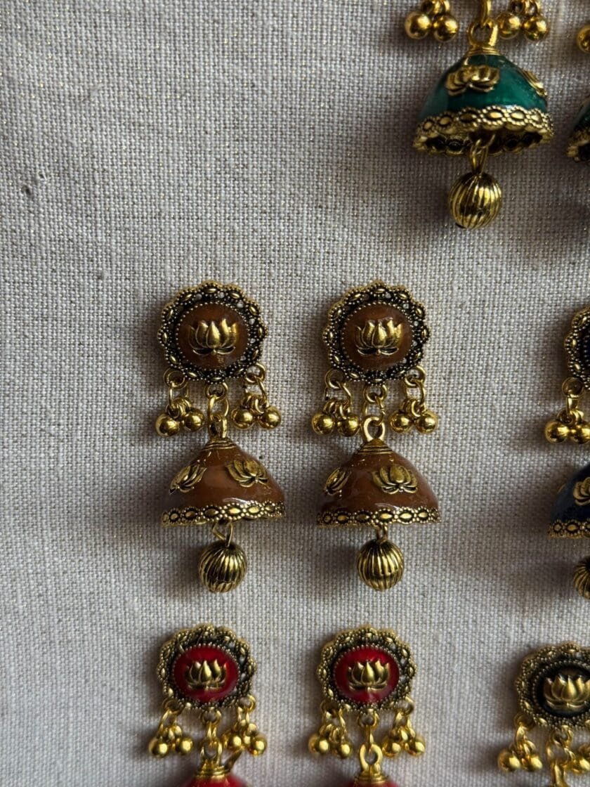 Husn-Ara jhumka antique (available in 8 colors) - Image 8